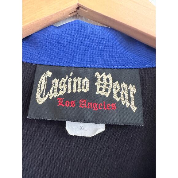 90’s Guy Fieri Vibes Blue Flame Casino Button Up XL - Picture 6 of 11